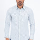 white solid texture western shirt platini