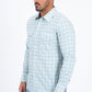 white ii micro pattern geometric western shirt platini