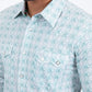 white ii micro pattern geometric western shirt platini