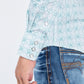 white ii micro pattern geometric western shirt platini