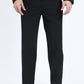 Mens Poly-Stretch Fit Western Black Suit Pants