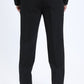 Mens Poly-Stretch Fit Western Black Suit Pants