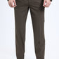 Mens Poly-Stretch Fit Western Brown Suit Pants