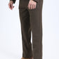 Mens Poly-Stretch Fit Western Brown Suit Pants