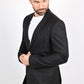 Men's Western Sport Coat with Elbow Patch - Dark Charcoal