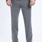 Mens Poly-Stretch Fit Western Grey Suit Pants