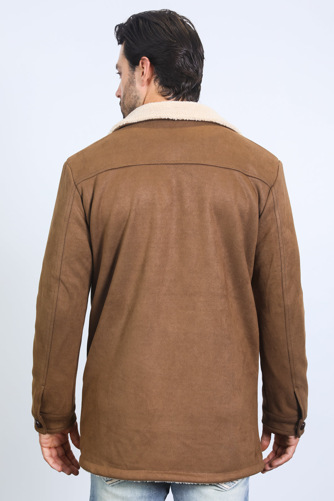 Western Long Faux Suede Coat | Platini – Platini Fashion