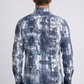 white abstract jacquard dress shirt men platini side