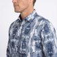 white abstract jacquard dress shirt men platini back
