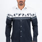 white black western rodeo graphic dress shirt men platini front
