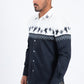 white black western rodeo graphic dress shirt men platini side