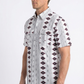 white diamond tribal print performance shirt men platini side