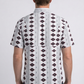 white diamond tribal print performance shirt men platini back