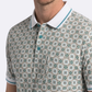 white floral medallion print polo men platini side