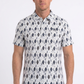 white full aztec diamond polo men platini front