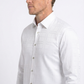 white geometric plaid jacquard dress shirt men platini back