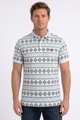 Geometric Tribal Band Print Polo