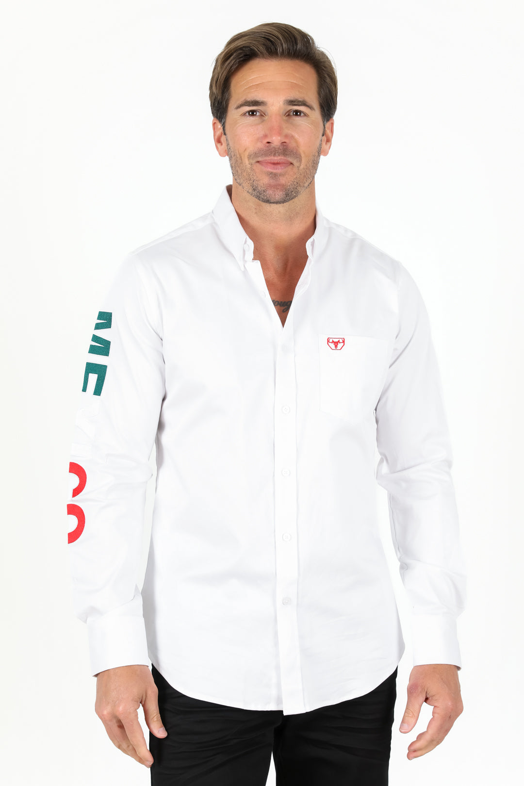 white mexico heritage flag shirt side platini