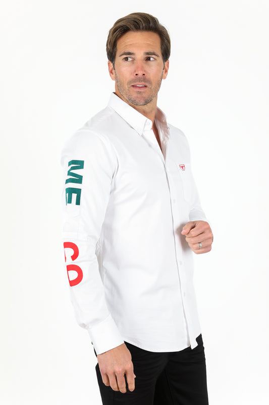 white mexico heritage flag shirt side platini