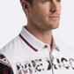 white mexico tribal sleeve polo men platini side