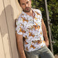 Mens Performance Fabric Modern Fit Stretch Rodeo Print Polos