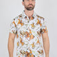 Mens Performance Fabric Modern Fit Stretch Rodeo Print Polos