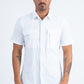 white performance solid shirt front platini