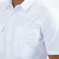 white performance solid shirt front detail platini