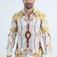 white rhinestone baroque luxury shirt front platini