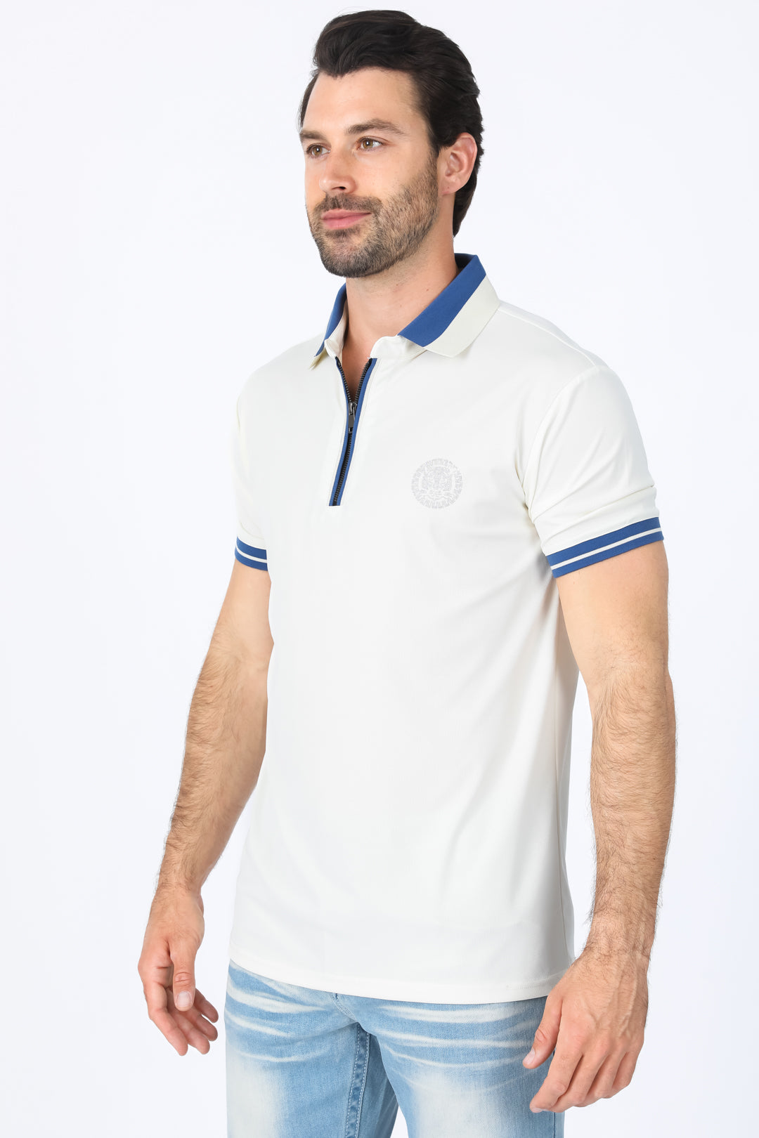 ivory zipper polo side platini