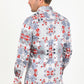 Floral Print Satin Shirt - White