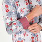 Floral Print Satin Shirt - White