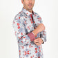 Floral Print Satin Shirt - White