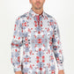 Floral Print Satin Shirt - White