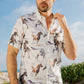 Mens Short Sleeve Modern Fit Stretch Wild Horses Print Shirt