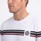 white signature stripe detail tee men platini side