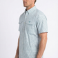 white stylized floral print performance shirt men platini back