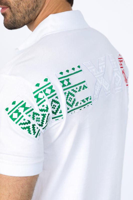 white mexico embroidery polo lifestyle platini
