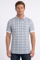 Vertical Geo Diamond Print Polo