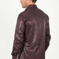 Mens Modern Fit Stretch Aztec Foiled Shirt - Wine