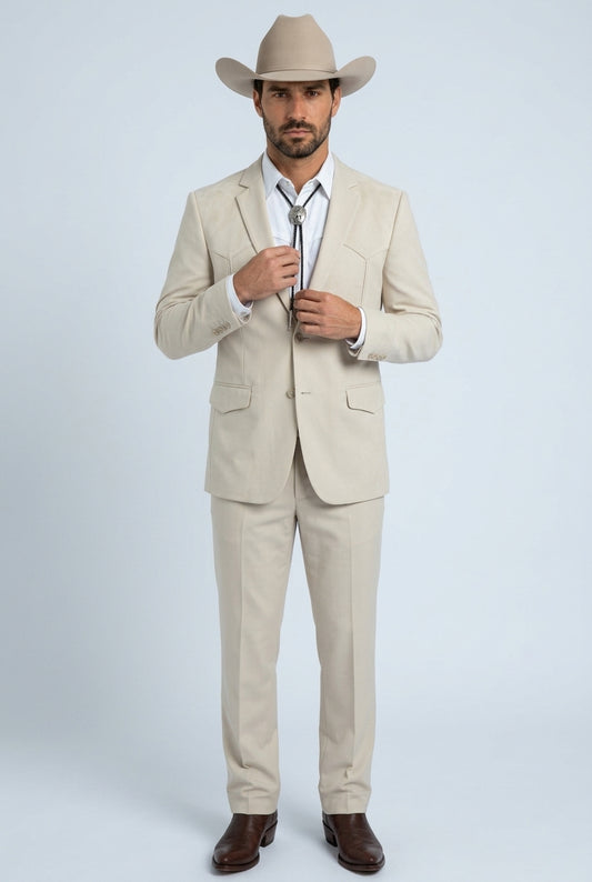 beige winstead tonal yoke suit men platini front