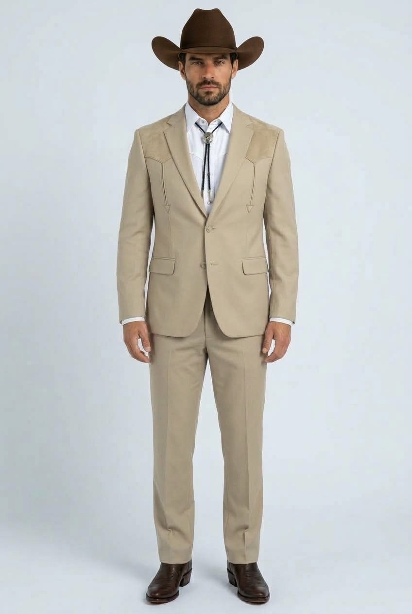 khaki winstead tonal yoke suit men platini front