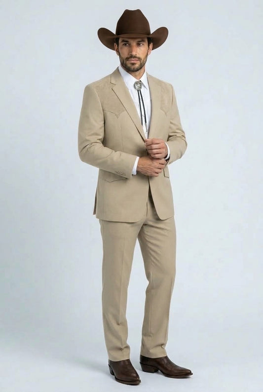 khaki winstead tonal yoke suit men platini detail