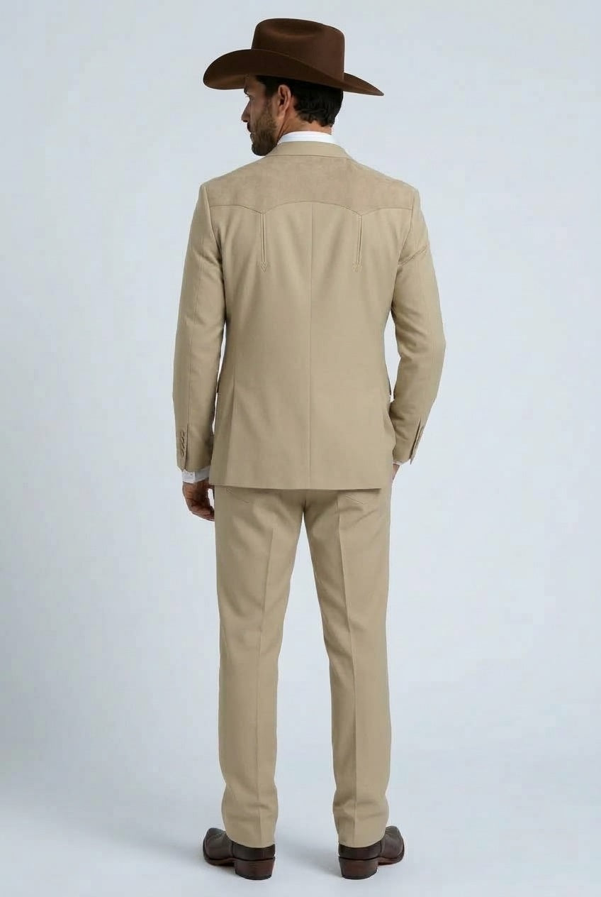 khaki winstead tonal yoke suit men platini detail-2