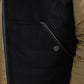 Men's Fur Lined Quilted Faux Suede Vest - Black