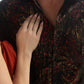 Mens Modern Fit Stretch Foil Fashion Black Shirt