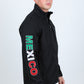 black mexico embroidery softshell jacket side platini