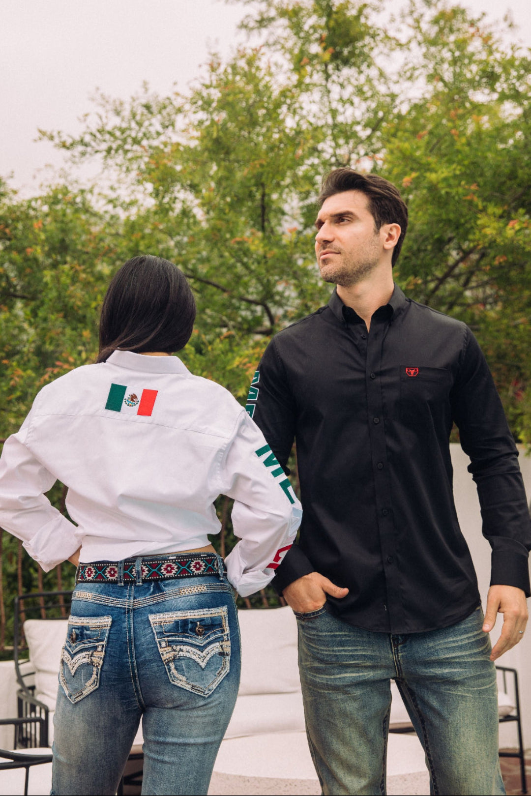 white and black mexico heritage flag shirt lifestyle 2 platini