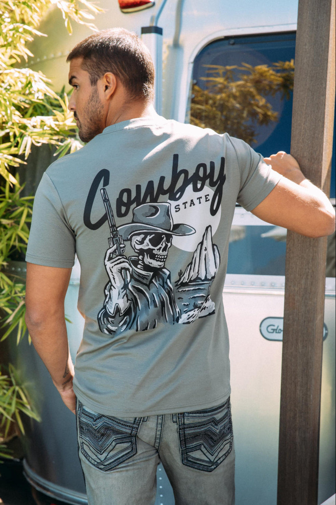 mink cowboy desert skull tee back lifestyle platini