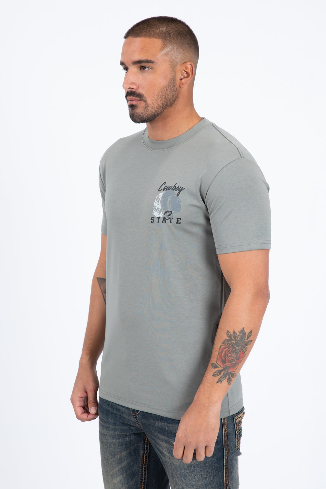 mink cowboy desert skull tee side platini